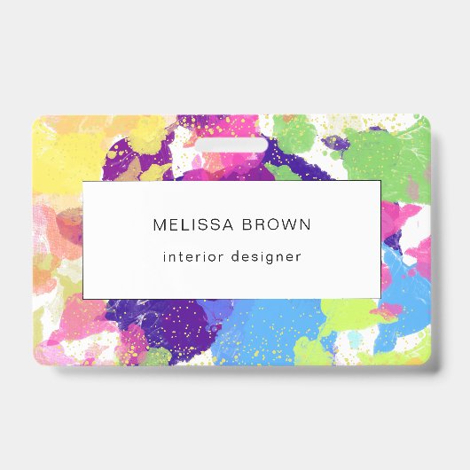 Spritzer in Aquarellfarben Abstrakt Ausweis (Vorderseite)