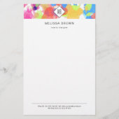 Spritzer in Aquarellfarben Abstrakt Briefpapier (Vorderseite)