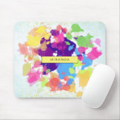 Spritzer in Aquarellfarben Abstrakt Mousepad (Mit Mouse)