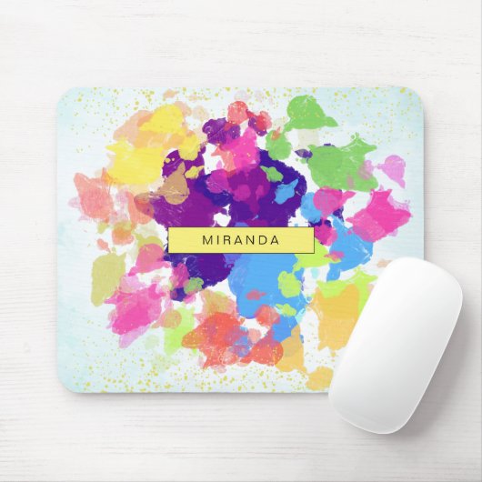 Spritzer in Aquarellfarben Abstrakt Mousepad (Mit Mouse)