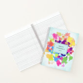 Spritzer in Aquarellfarben Abstrakt Notizblock (Innenseite)