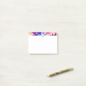 Spritzer in Aquarellfarben Abstrakt Post-it Klebezettel (Auf Schreibtisch)