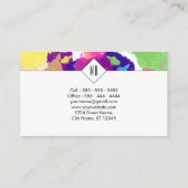 Spritzer in Aquarellfarben Abstrakt Visitenkarte (Rückseite)