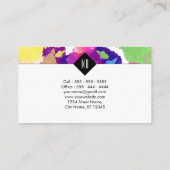 Spritzer in Aquarellfarben Farbschwarz Abstrakt Visitenkarte (Rückseite)