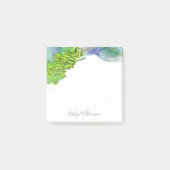 Spritzer in Aquarellfarben, modernes Blau und Aqua Post-it Klebezettel (Vorderseite)