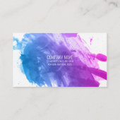 Spritzer in Blau und Rosa Visitenkarte (Rückseite)