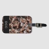 Spritzer in Grau, Braun und Schwarz Gepäckanhänger (Vorderseite (Horizontal))