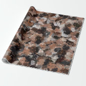 Spritzer in Grau, Braun und Schwarz Geschenkpapier (Ungerollt)
