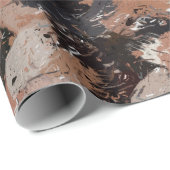 Spritzer in Grau, Braun und Schwarz Geschenkpapier (Rolleneckpunkt)