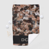 Spritzer in Grau, Braun und Schwarz Golfhandtuch (Insitu)