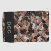 Spritzer in Grau, Braun und Schwarz Golfhandtuch (Horizontal)