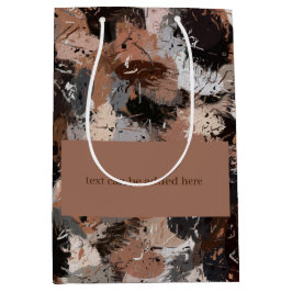 Spritzer in Grau, Braun und Schwarz Mittlere Geschenktüte