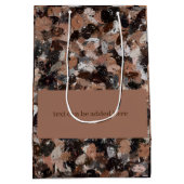 Spritzer in Grau, Braun und Schwarz Mittlere Geschenktüte (Rückseite)