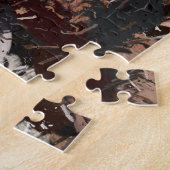 Spritzer in Grau, Braun und Schwarz Puzzle (Seite)