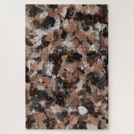 Spritzer in Grau, Braun und Schwarz Puzzle