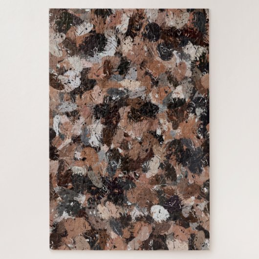 Spritzer in Grau, Braun und Schwarz Puzzle (Vertikal)