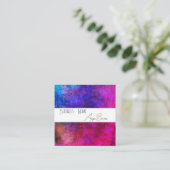 Spritzer in lebhafter Farbe Rosa lila türkis Quadratische Visitenkarte (Stehend Vorderseite)
