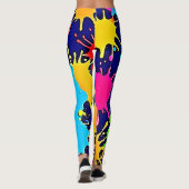 Spritzer in leuchtender Farbe Leggings (Rückseite)