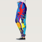 Spritzer in leuchtender Farbe Leggings (Links)
