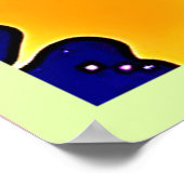 Spritzer in leuchtender Farbe Poster (Ecke)