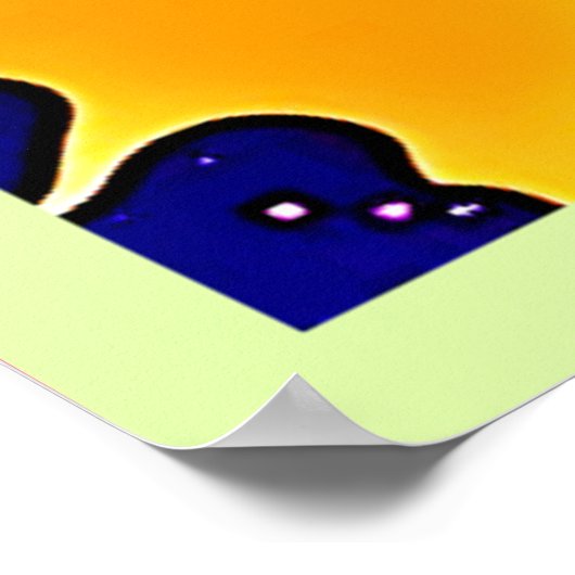 Spritzer in leuchtender Farbe Poster (Ecke)