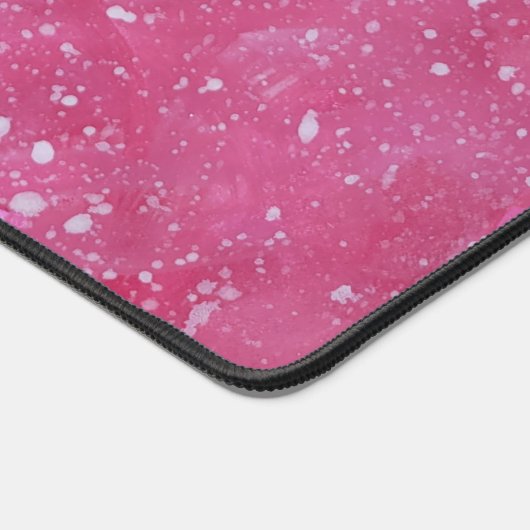 Spritzer in Rot und Weiß Schreibtischunterlage (Ecke)