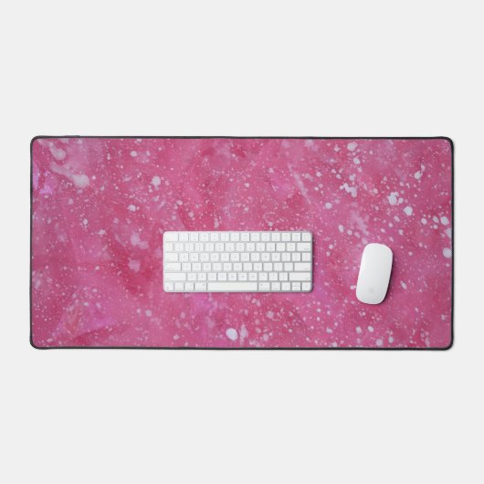 Spritzer in Rot und Weiß Schreibtischunterlage (Tastatur & Maus)