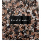 Spritzer in Schwarz, Braun und Grau Duschvorhang (Vorderseite)