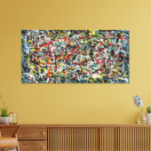 SPRITZER IV - Aktionsgemälde - Abstrakt- Leinwanddruck (Insitu (Wohnzimmer))