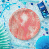 Spritzer Korallenriffe und Beige Pappteller (Party)