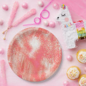 Spritzer Korallenriffe und Beige Pappteller (Party)