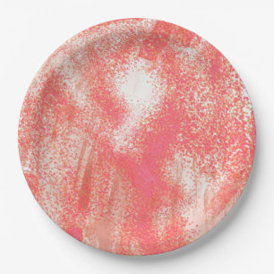 Spritzer Korallenriffe und Beige Pappteller