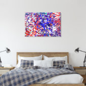 Spritzer Kungpow Stretched Canvas Print Leinwanddruck (Insitu (Schlafzimmer))