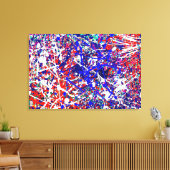 Spritzer Kungpow Stretched Canvas Print Leinwanddruck (Insitu (Wohnzimmer))