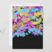 Spritzer Kunstmalerei Schürze Kunst Geburtstagspar Einladung (Rückseite)