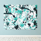 SPRITZER L V - Aktionsfarbe - Abstrakt- Leinwanddruck (Insitu (Holzboden))