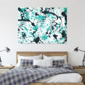 SPRITZER L V - Aktionsfarbe - Abstrakt- Leinwanddruck (Insitu (Schlafzimmer))