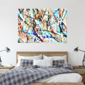 SPRITZER LI - Aktionsgemälde - Abstrakt- Leinwanddruck (Insitu (Schlafzimmer))