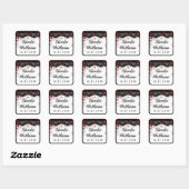 Spritzer-Liebe Halloween-Platz-Label Quadratischer Aufkleber (Blatt)