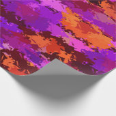 Spritzer Lila und Orange Geschenkpapier (Ecke)