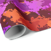 Spritzer Lila und Orange Geschenkpapier (Rolleneckpunkt)