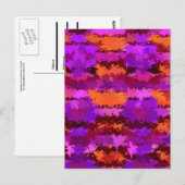 Spritzer Lila und Orange Postkarte (Vorne/Hinten)