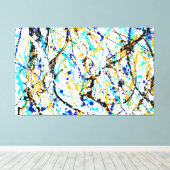 SPRITZER LIX - Aktionsgemälde - Abstrakt- Leinwanddruck (Insitu (Holzboden))