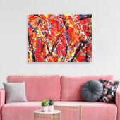 SPRITZER LXIV - Aktionsgemälde - Leinwanddruck (Insitu (Wohnzimmer))