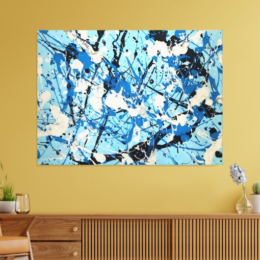 SPRITZER LXX - Aktionsgemälde - Abstrakt- Leinwanddruck (Insitu (Wohnzimmer))