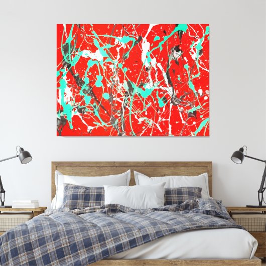 SPRITZER LXXV - Aktionsgemälde - Leinwanddruck (Insitu (Schlafzimmer))