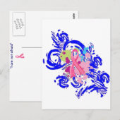 Spritzer Me Rosa Postkarte (Vorne/Hinten)