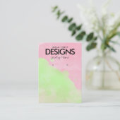 Spritzer mit Aquarellfarbenanstrich mit Anzeigetaf Visitenkarte (Stehend Vorderseite)