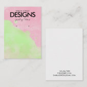 Spritzer mit Aquarellfarbenanstrich mit Anzeigetaf Visitenkarte (Vorne/Hinten)