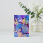 Spritzer mit Aquarellfarbenanstrich mit Anzeigetaf Visitenkarte (Stehend Vorderseite)